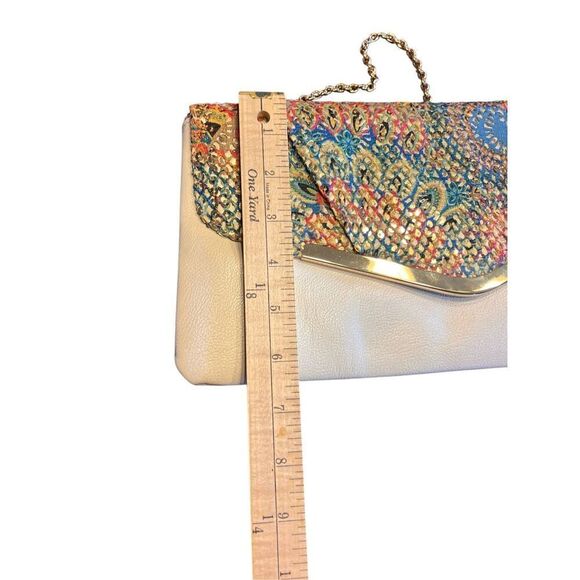 Gunne Sax Jessica McClintock Evening Bag Clutch Envelope boho embroidered - Picture 6 of 8